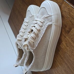 Corkys Cream Canvas Sneakers